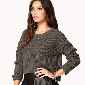 ❗️NEW❗️F21 Gray Knit Longsleeve Sweater